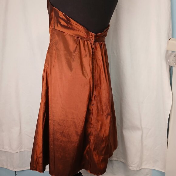 Pixie Style Copper Shimmery Dress with Pockets - Picture 4 of 6